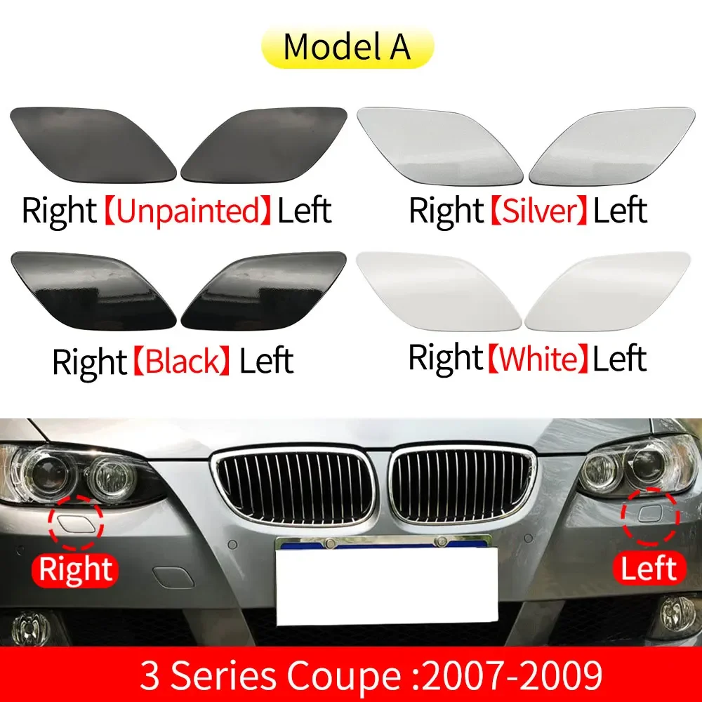BMW E92 E93 3 시리즈 쿠페 2007-2013 헤드라이트 워셔 커버 캡 프론트 범퍼 스프레이 노즐 교체 액세서리 318 320 328