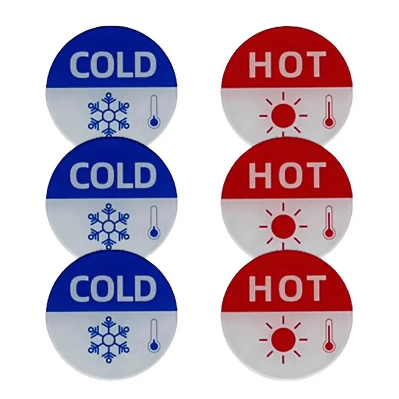 

Hot And Cold Faucet Stickers Enhanced Safety Faucet Handle Hot And Cold Water Sign Red And Blue Label Mixer Tap Decoration Cover