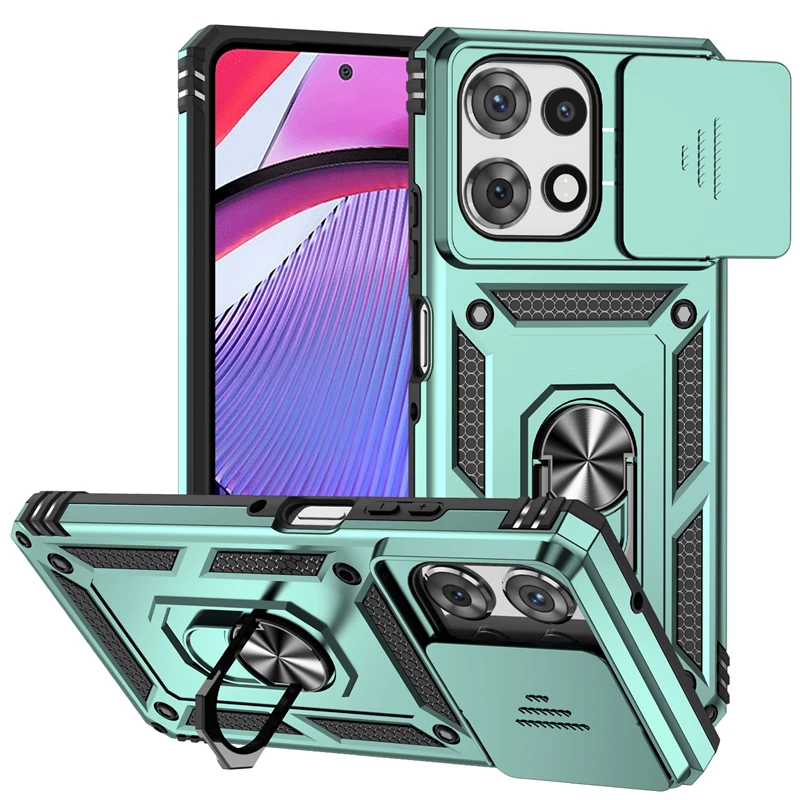 Full Cover Magnetic Phone Holder Case with Push Window Feature