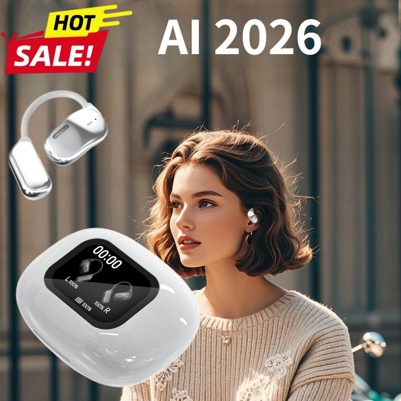 AI Translator Earbuds 144 Languages Real Time Translation Wireless Bluetooth Earbuds for Travel Business Meetings Learning