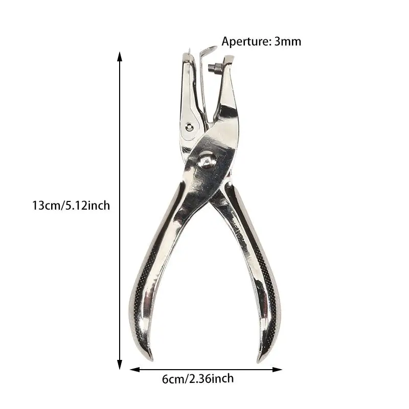 Compact Handheld Metal Single Hole Punch with Adjustable Diameter (3-6mm)