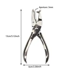 Compact Handheld Metal Single Hole Punch with Adjustable Diameter (3 - 6mm) (3mm)
