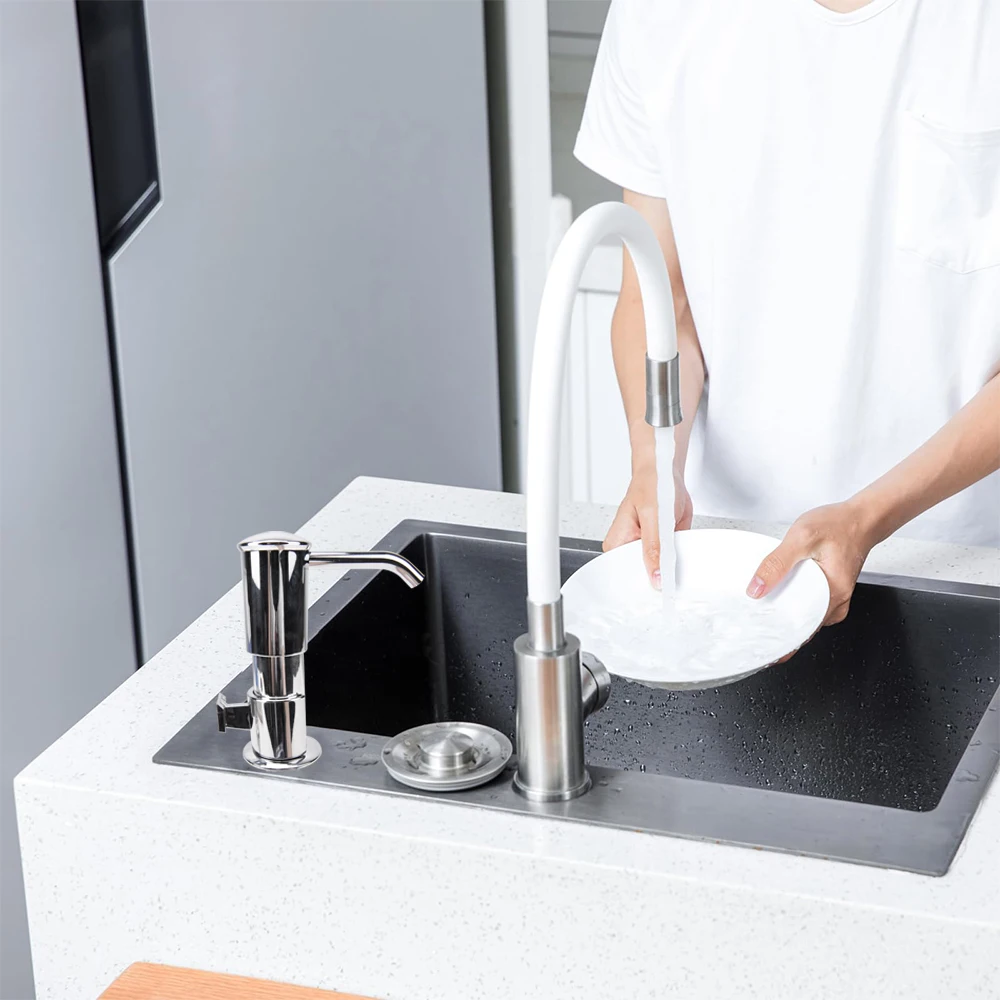 ABS Soap Dispenser Kitchen Sink Built in Sink Countertop Pump With Extension Tube kit HomeTool Bottle Accessories 1 Box