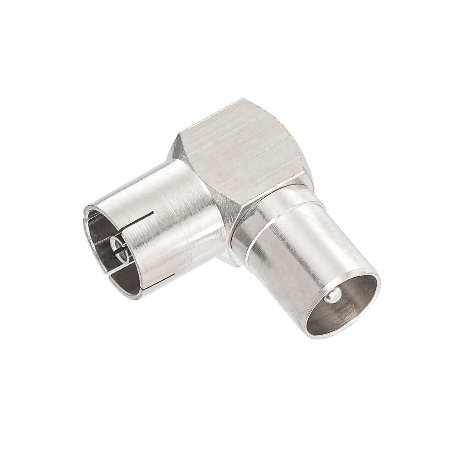 Right Angle RF Coaxial Connector for TV Antenna and Satellite Cables