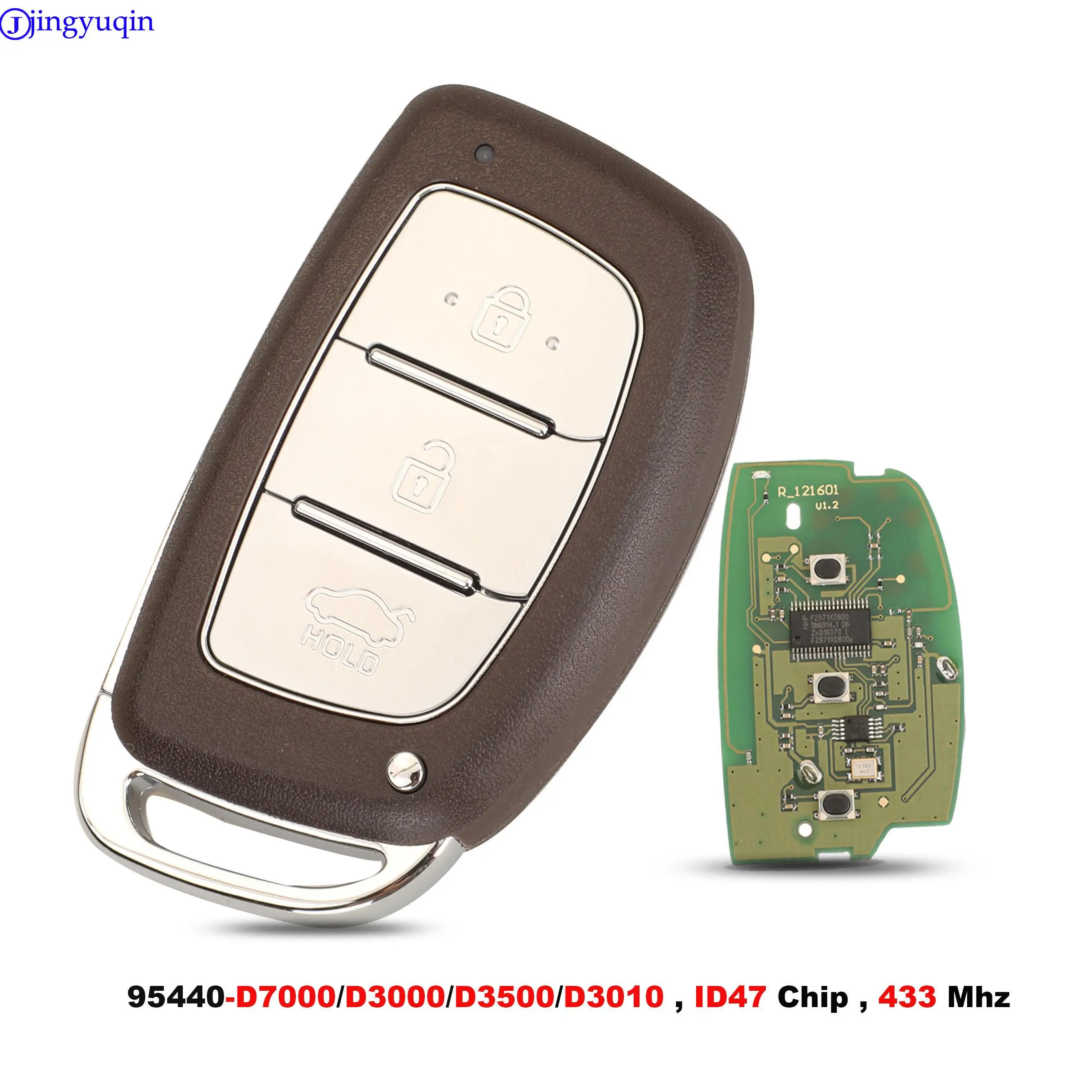 Jingyuqin Per Hyundai Tucson 2016 Smart Key Remote 3 Button 433 Mhz 95440-D3000/D7000/D3500/D3010 Id47 Chip 433 Mhz