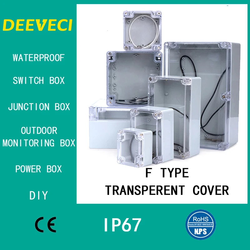 Plastic Box Outdoor Enclosure Electronic Project Case Instrument Electrical Box Junction Housing