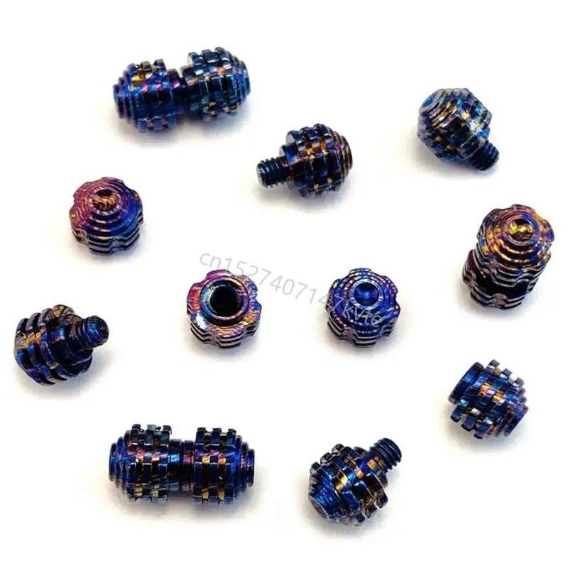 High Strength Titaniums Damascus Fold Knivies Thumb Studs Push Pin for 4MM Knivies Hole Lightweight Durability Tool R9CA