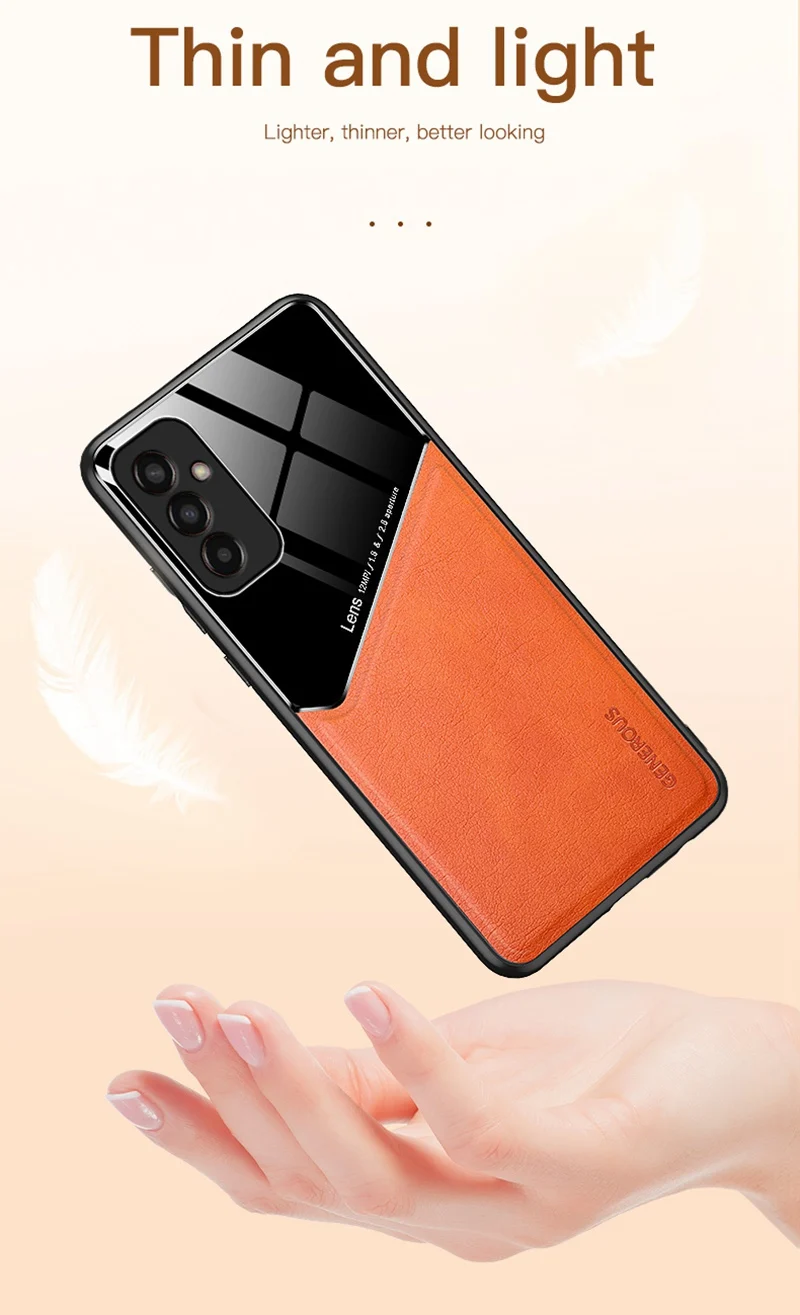 Prabangus odinis telefono dėklas, skirtas „Samsung Galaxy M13 4G M23 M33 M53 5G A03 Core A03S A13 A23 A33 A53 A73“ dangteliui su silikoniniu dėklu_voghion.com