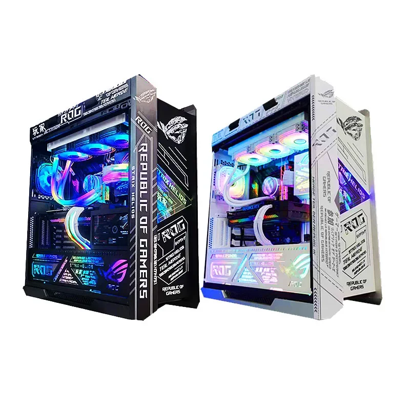 Adesivos de Papel Anime Decorativos Faça Você Mesmo Adesivos de Camurça para Rog Strix Helios Case Modelo pc Armário Gamers Gx601 - Imagem 4