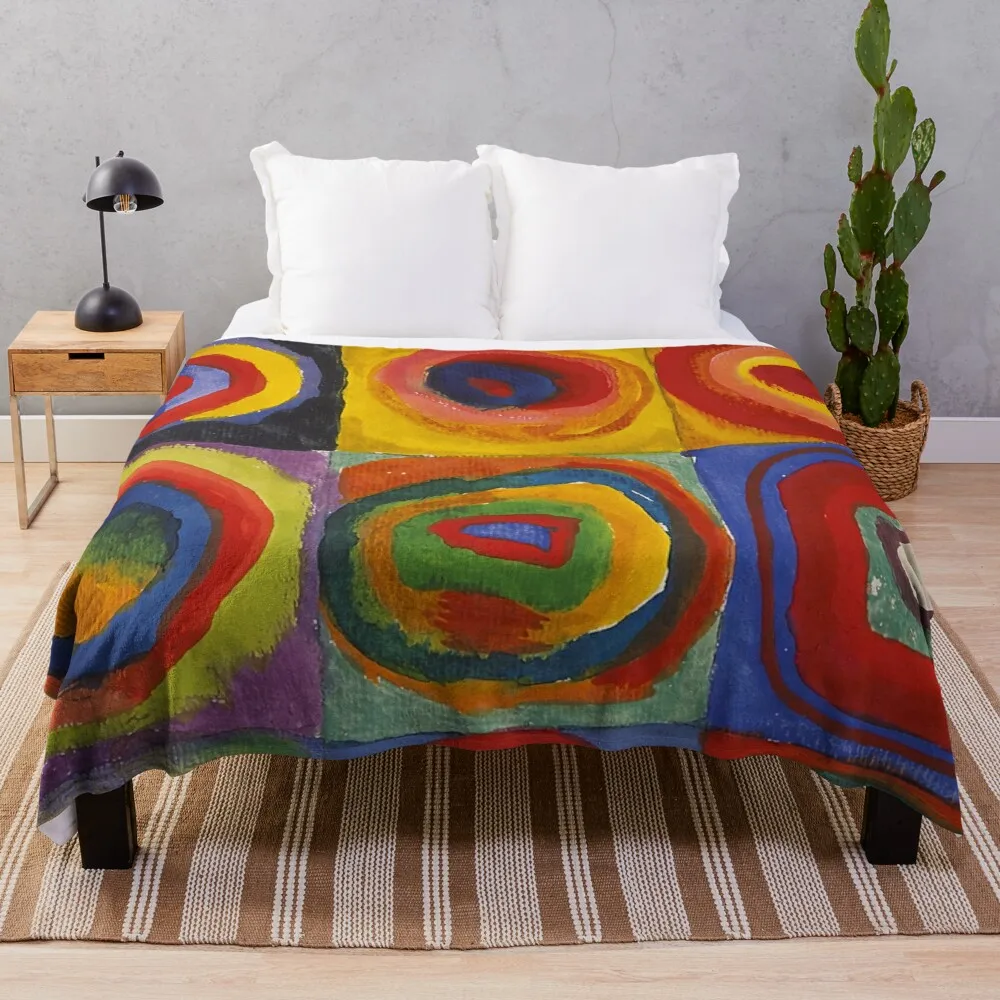 

Wassily KandinskyThrow Blanket Flannel Fabric Travel Blanket