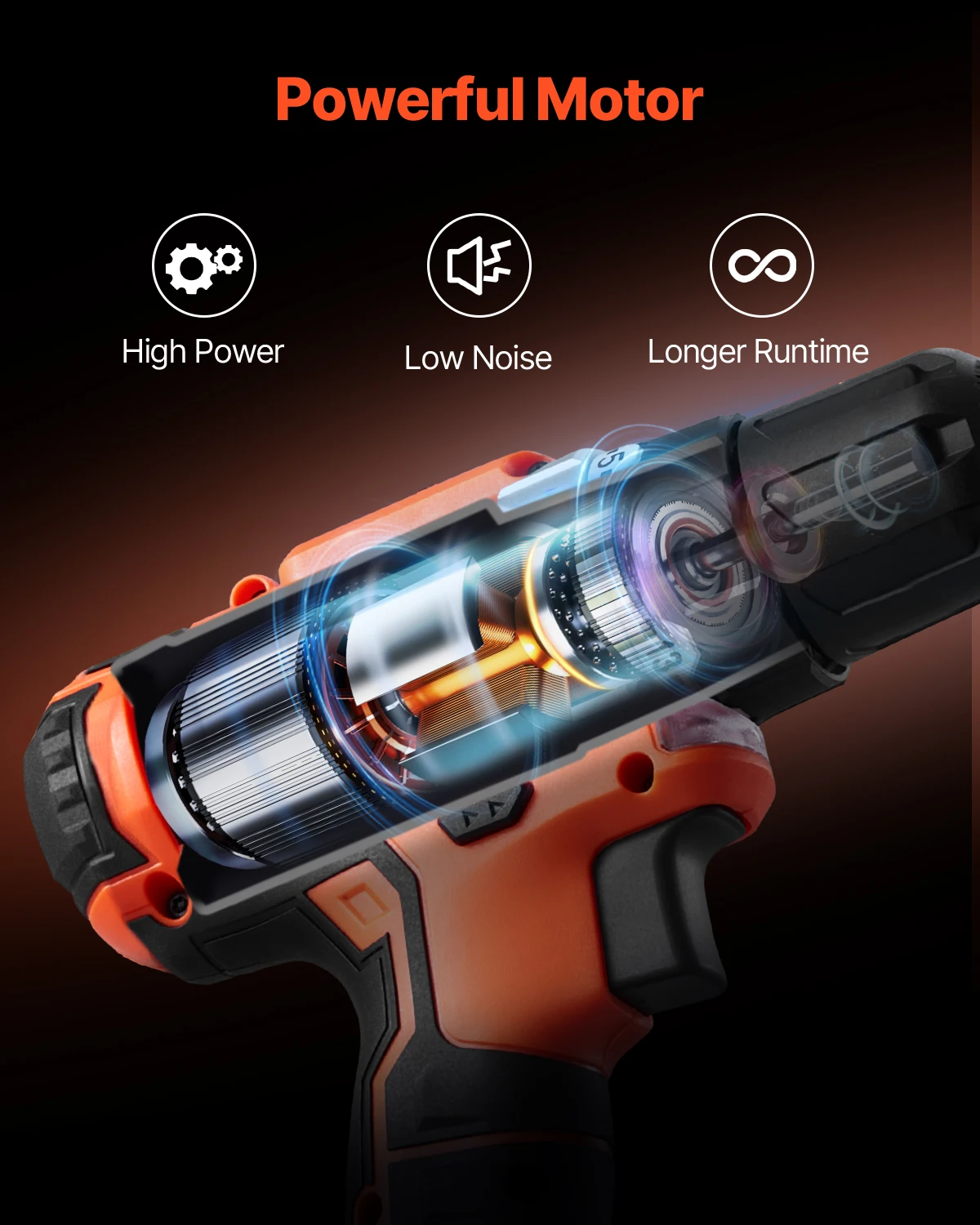 Cordless Power Tool Combo Kit with Drill and Impact Driver