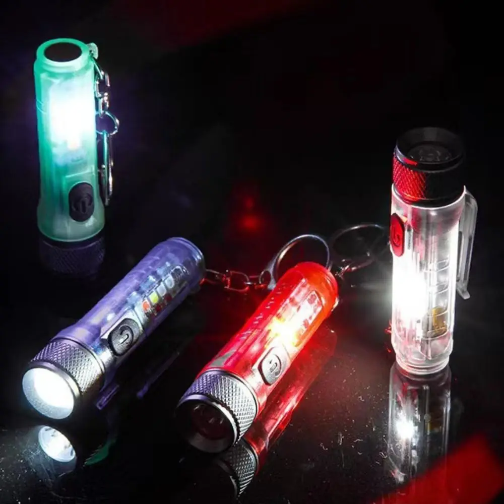 Type-C Charging Mini Flashlight Emergency Lamp Magnetic Attraction Keychain Light ABS Lightweight Portable Flashlight Camping led flashlight mini flashlight led flashlights camping light mini led flashlight led torch light