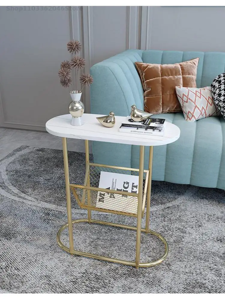 Light Luxury Extremely Narrow Side Table Living Room 20cm Sofa Gap Small Coffee Table Storage Side Cabinet Internet
