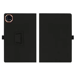 Slim PU Leather Folding Stand Tablet Case with Full Coverage Protector and Hand Strap - T65 Plus 13.4inch (Black)