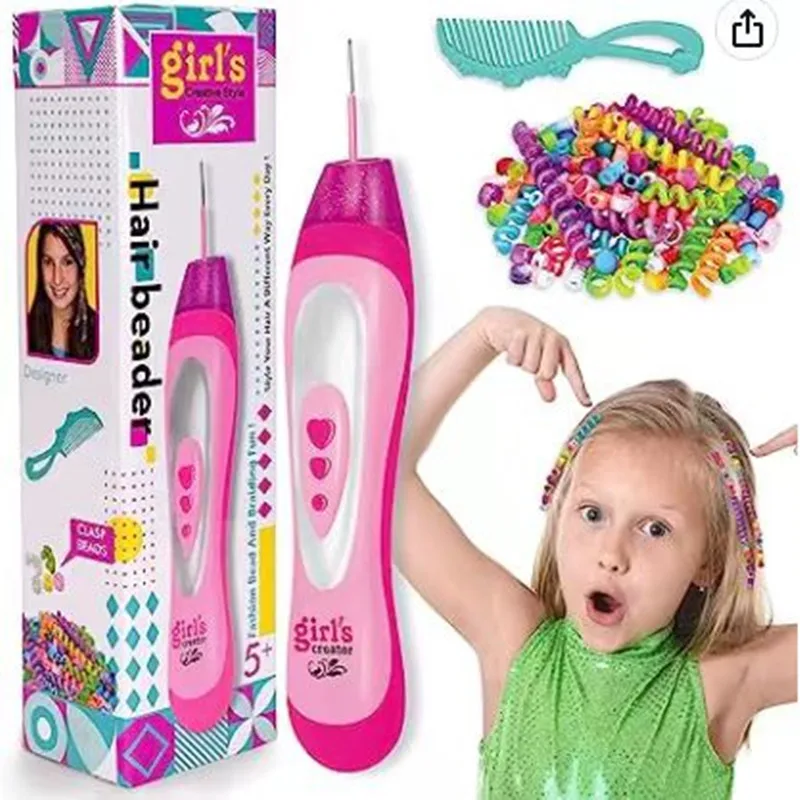 Beading Accessories Set DIY Beaded Hair Braiding Device Girl Play House Creative Bracelet Toy Wig Comb Dressing
