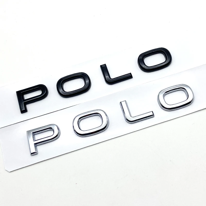 3D ABS POLO Rear Trunk Sticker Car Styling Auto Body Side Fender Badge Letters Emblem Labeling Decal
