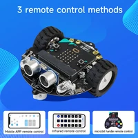 Microbit-Kit de voiture Mini Robot intelligent V2, ensemble électronique, suivi de ligne, évitement d'obstacles, support, pigments chirurgie tionnels, éducation STEM 3