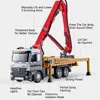 1:24 Model Toys Cement Pump Trucks Metal Diecast Sound Light Pull Back Doors Opened Engineering Vehicles Festival Gifts for Boys 4