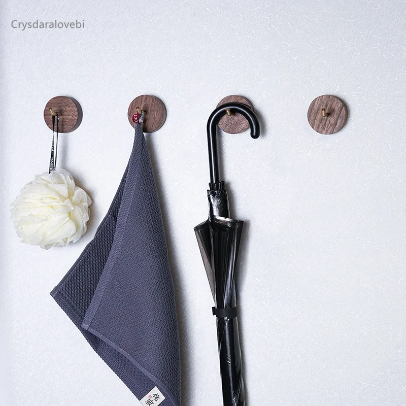 

Natural Wood Wall Coat Rack Clothes Hanger Wall Mounted Coat Hook Decorative Key Holder Hat Scarf Handbag Storage Room Decor
