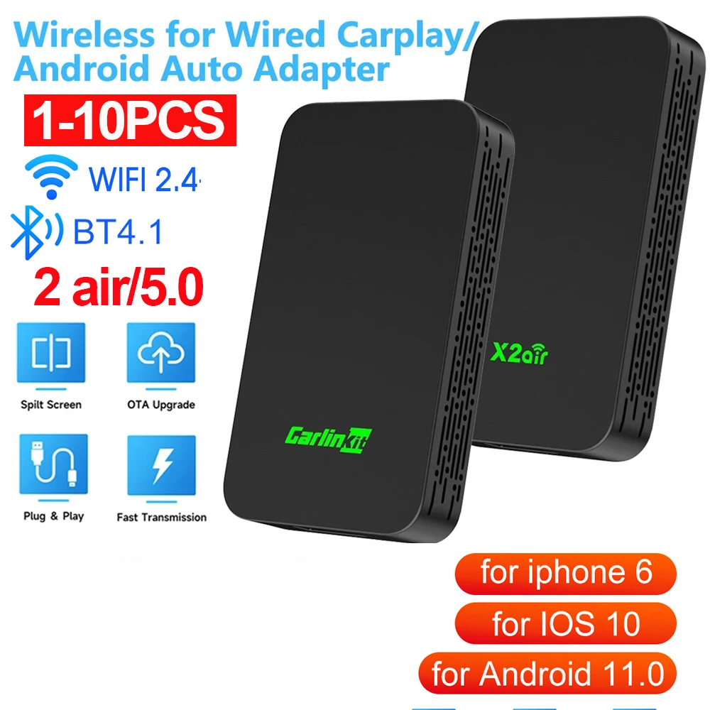 10-1pcs Carlinkit 5.0 CarPlay Android Auto Wireless Adapter  Bluetooth-compatible CarPlay IOS AI Box for Car Multimedia Player -  AliExpress