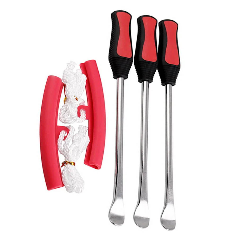 

Tire Change Tool Set Tire Dismounting Mounting Crowbar Tire Lever Tool Kit Rim Protector Sheaths for Motorcycle Car (Red)