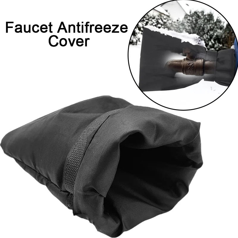 1/2/5pcs Protect Garden Faucet From Freezing Outdoor Faucet Cover Winter Outdoor Cover Black Reusable Tap Protector outdoor faucet cover
