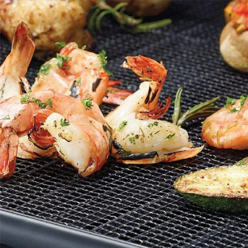 

Non Stick Barbecue Mat High-Temperature Resistant Mesh Mesh Reusable Mat Kitchen Cooking Barbecue Mat Home Outdoor Barbecue Tool