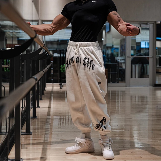 Autumn Spring New Brand Mens Gym Joggers Cotton Pants Streetwear