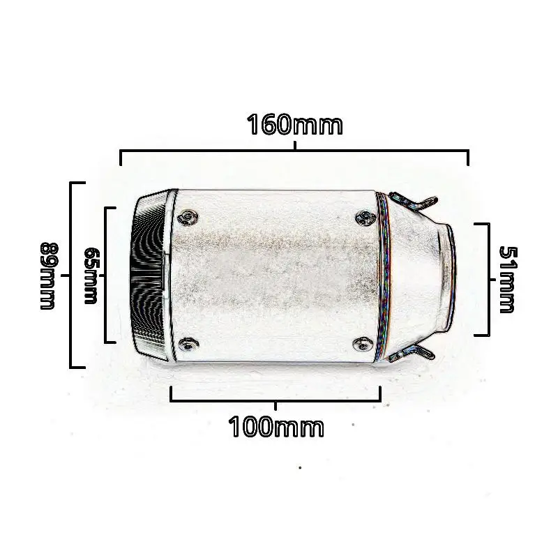Carbon Fibre Exhaust Pipe Motorcycle Muffler Mid Link Tube Stainless Steel 160MM Short Escape Slip On For VOGE Q250 2023 - Image 2