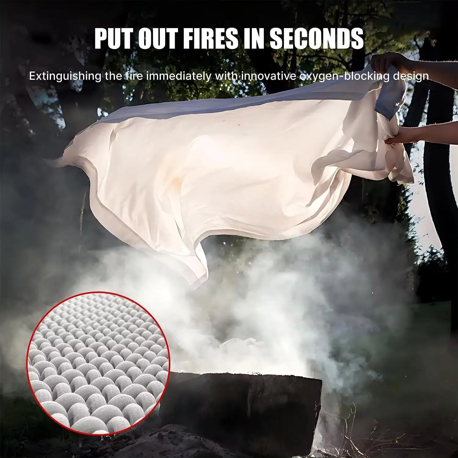 Household emergency fire blanket fire extinguisher fiberglass flame-retardant cloth escape safety cover