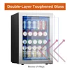 Ca'Lefort Mini Fridge Beverage Refrigerator - 77 Can Capacity Cooler with Stylish Glass Door for Easy Home and Office Storage 4