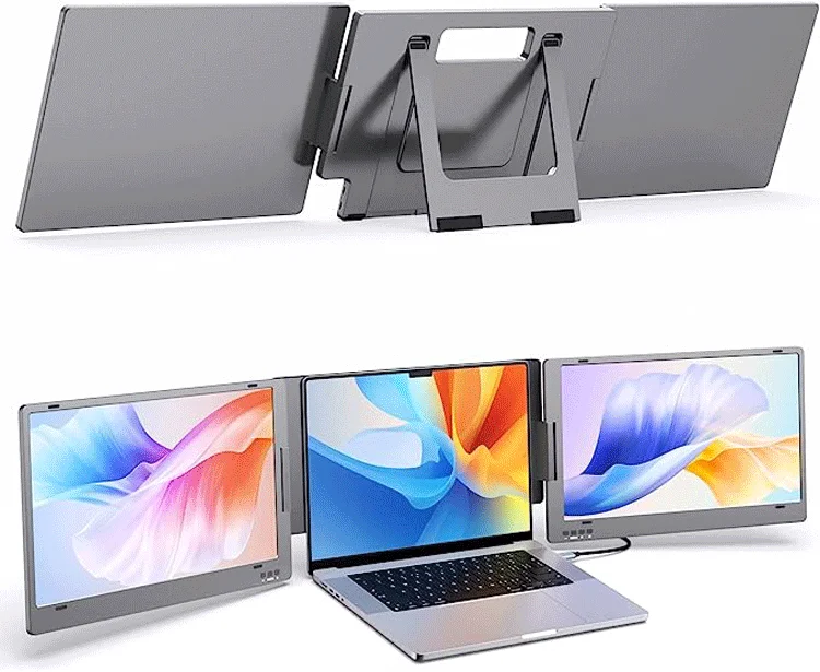 USB C Type-C USB A Port Laptop Extender Dual Screen Full HD Display Screen For Mac Win Chrome Laptop 15 6 inch monitor universal 1080p high clarity screen extender built in dual speakers laptop computer phone gaming display