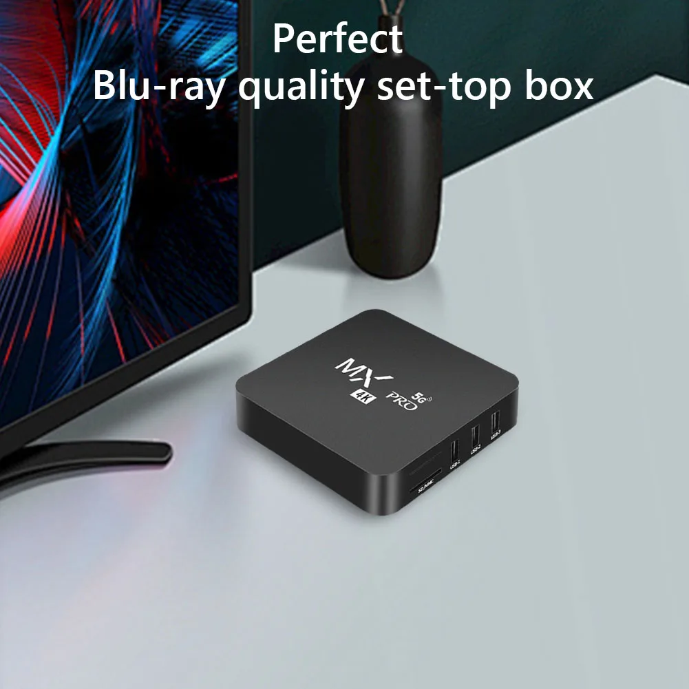 Android 12 Smart TV Box RK3228A Quad Core 2.4G&5G Dual WiF Home Video Player 4K HD TV Media Player RAM 1GB ROM 8GB