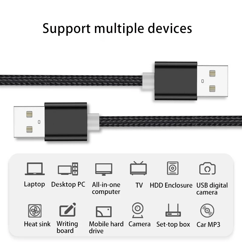 Usb A Naar Usb Een Verlengkabel Mannelijk Naar Mannelijk Usb Extender Voor Radiator Harde Schijf Webcam Camera Tv Computer Auto Mp3 Usb Draad Koord