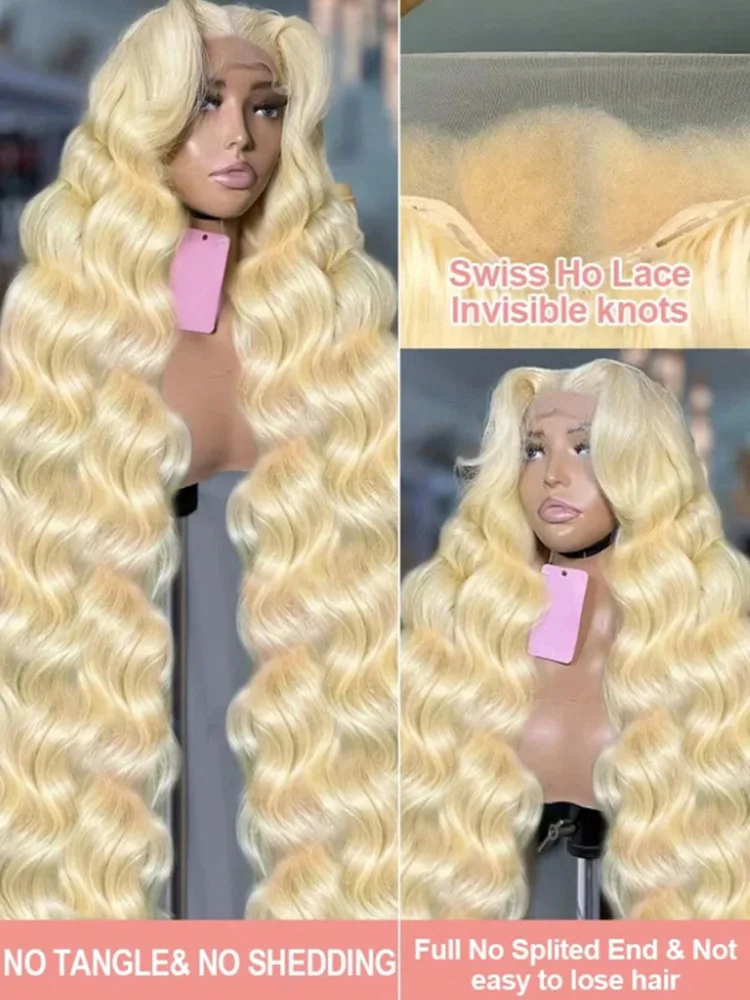 613 13x4 Body Wave Lace Front Wig Human Hair Blonde Wig Human Hair Blonde Body Wave Lace Front Wig Human Hair Pre Plucked 32Inch
