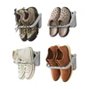 Dust-proof Storage Shoe Rack Save Space Punch-free Bathroom Plastic Wall-mounted Storage Holders Racks 1