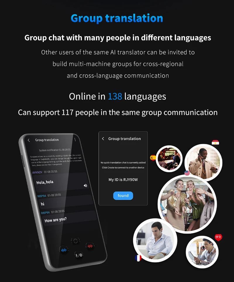 휴대용 음성 번역기 S85 Pro Chat GPT 다국어 지능형 실시간 번역 장치 (글로벌 여행 학습자용)