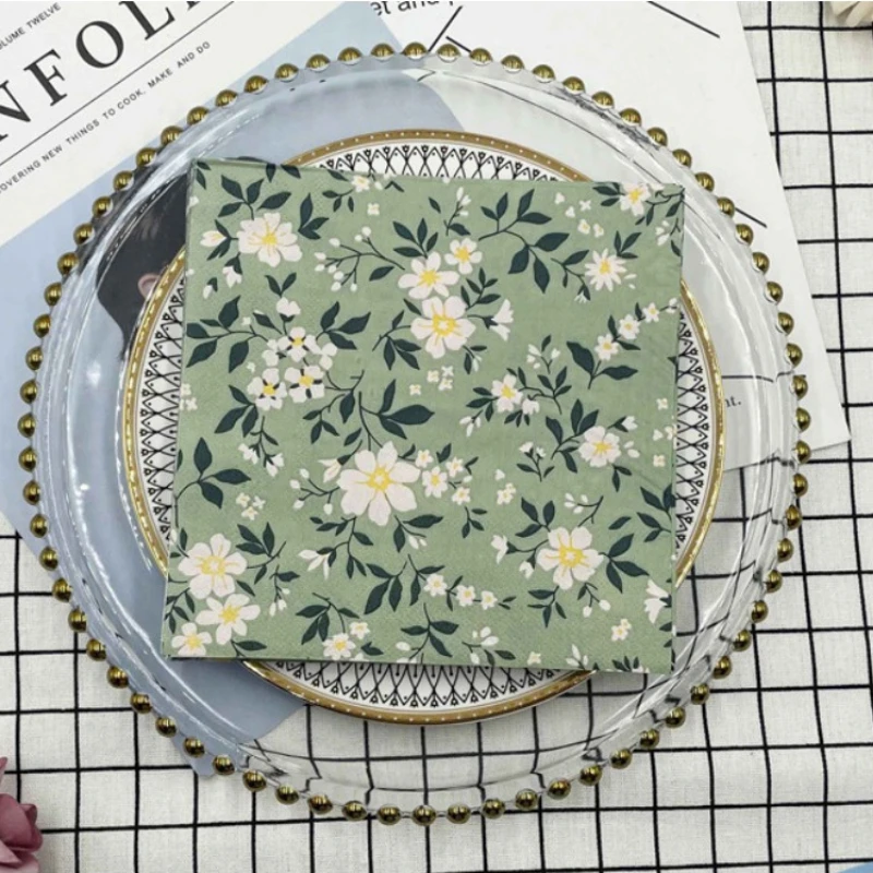 Colourful Napkins Printed Square Paper Napkins Restaurant Floral Facial Tissue Hotel Wedding Table Setting Pure Wood Pulp Paper paper napkins disposable paper placemats tissue paper decoration