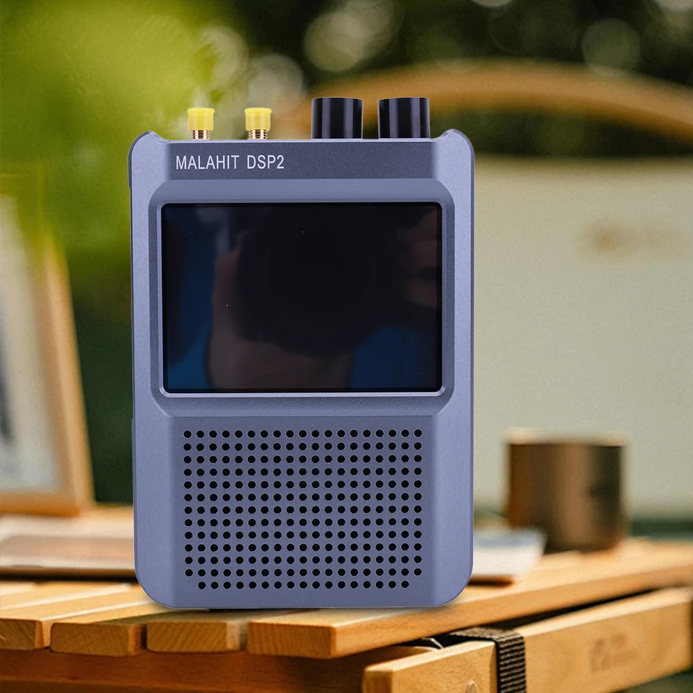 DSP2 SDR 말라카이트 라디오 리시버 소프트웨어 정의 라디오 조절 필터, 10kHz-2GHz 5000mAh 배터리, 3.5 인치 터치 스크린