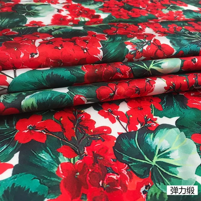 100% Polyester Print Stretch Satin Fabric Italian Luxury Brand Twill Shirt  Dress Diy Fabrics Wholesale Cloth Per Meter Sewing - Fabric - AliExpress