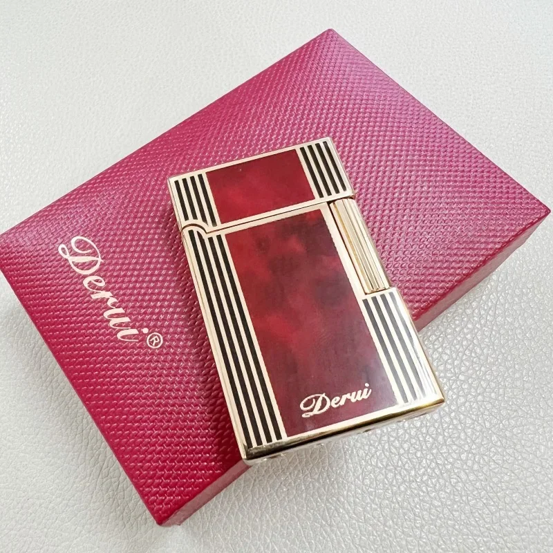 Side-sliding silent inflatable lighter Derui metal men's luxury gift