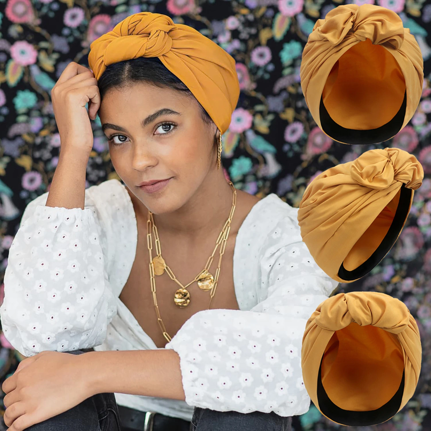 Women's Hair Cover Cap Ladies Head Wraps Muslim Headscarf Bonnet French  Vintage Turban Hat Fashion Female Bandana Headband - Women's Hijabs -  AliExpress
