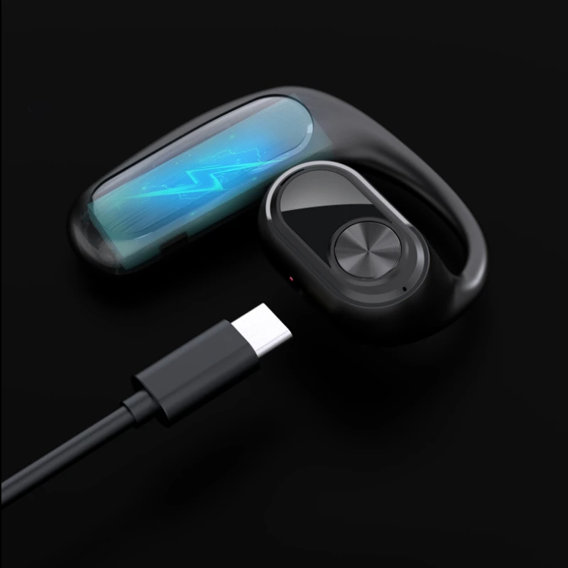 Single-Ear Wireless Headphones Earhook Headset  BT 5.3 Earphone Compatible For IPhone Android  Phones Driving/Business/Office