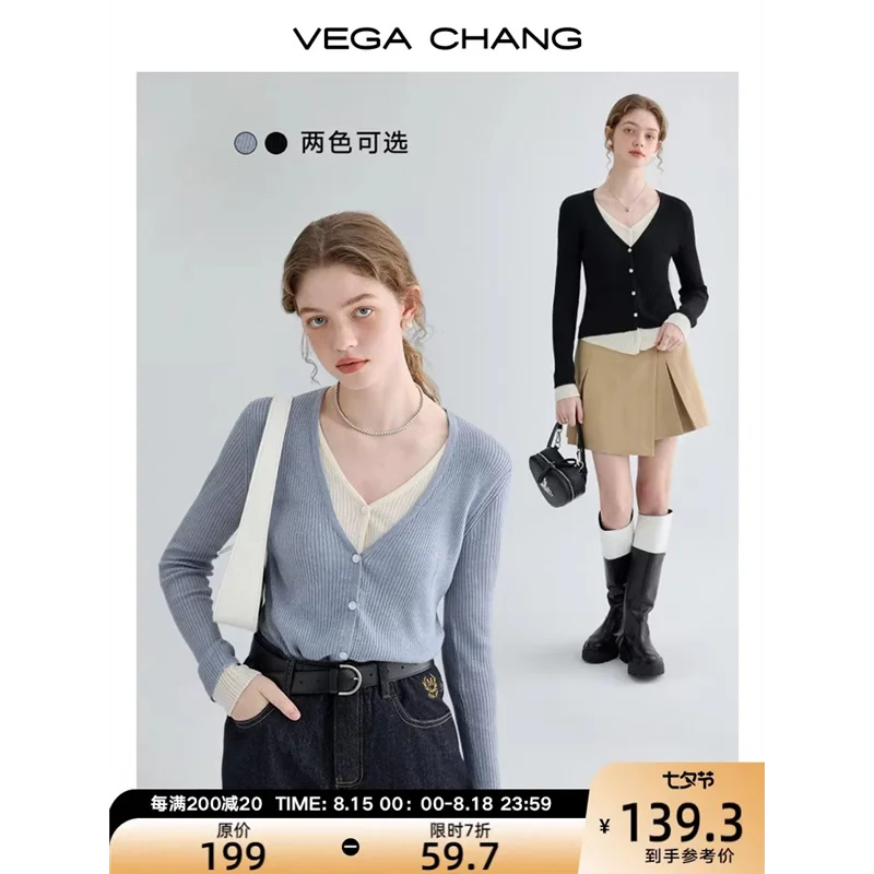 

MOLAN Sweet Elegant Woman Cardigan 2 Pieces Autumn New V Neck Casual Knit Sweater Cute Women Fashion sWEATER