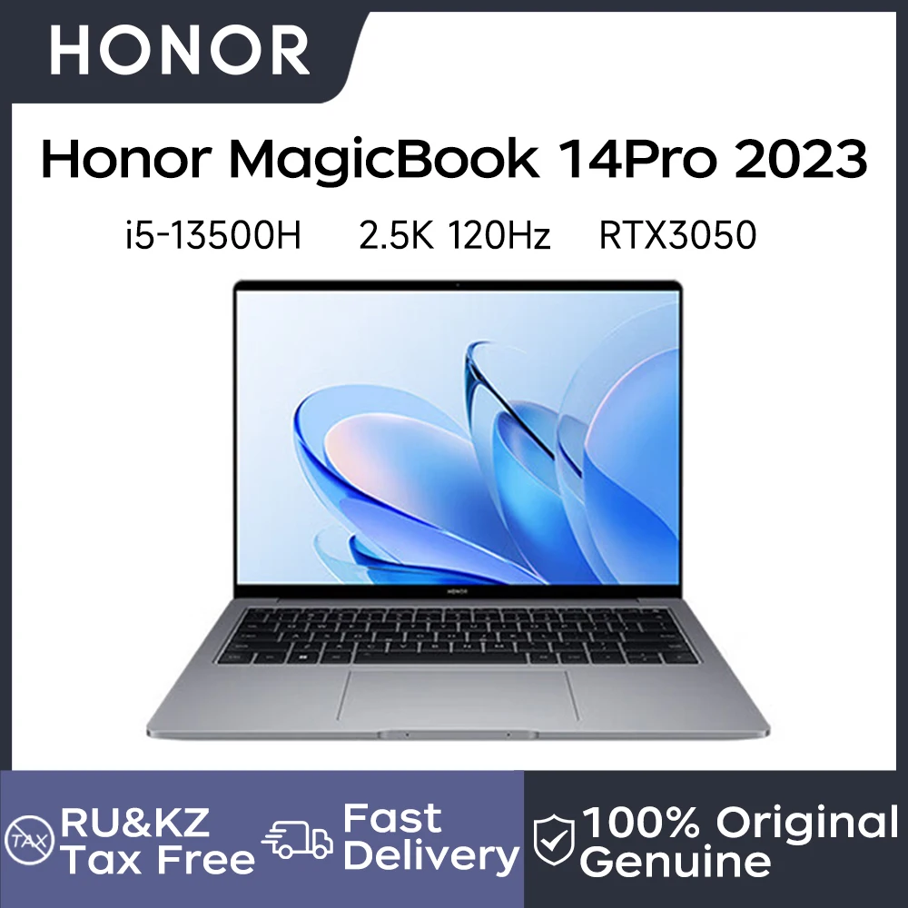 HONOR 노트북 매직북 14 프로 2023, 14.2 인치, 2.5K, 120Hz, 인텔 I5-13500H RTX3050, 1 TB, 2TB SSD, 100W 초고속 충전기, 노트북 PC