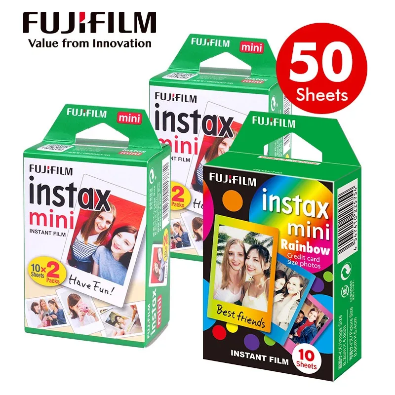 10-50 листов белой кромки Fuji Fujifilm Instax Mini Film 12 7 + /9/11/40/70/90/25/Iiplay/Iink Instant Camera s Photo Instant Camera 10-50 листов белой кромки Fuji Fujifilm Instax Mini Film 12 7 + /9/11/40/70/90/25/Iiplay/Iink Instant Camera s Photo Instant Camera