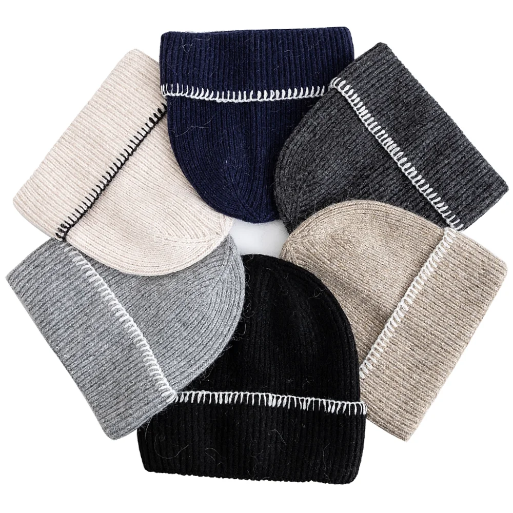 Hot Sale Unisex Beanie Hats Winter Warm Hats Beanies For Man Women Solid Color Couple Knitted Hats