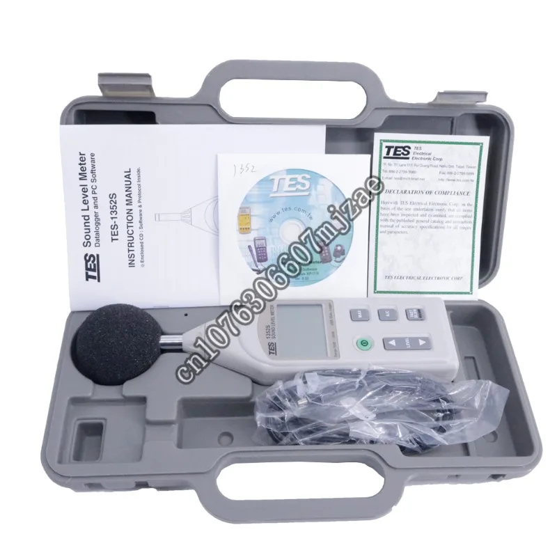 

TES-1352S Programmable Sound Level Meter Noise Meter Measurement level 30dB to 130dB