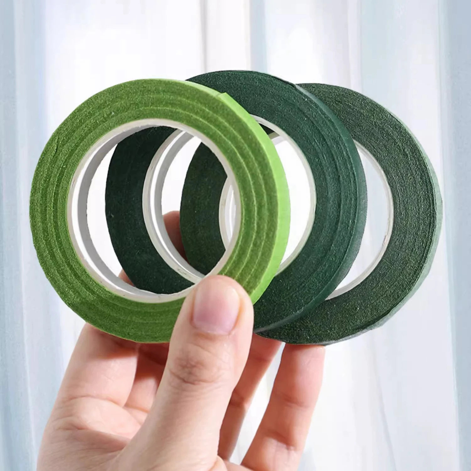 5/1 Roll Self-adhesive Bouquets Floral Stem Paper Tapes Stamen Wrapping Florist Tape Floriculture Tape DIY Florist Green Tapes floral tape