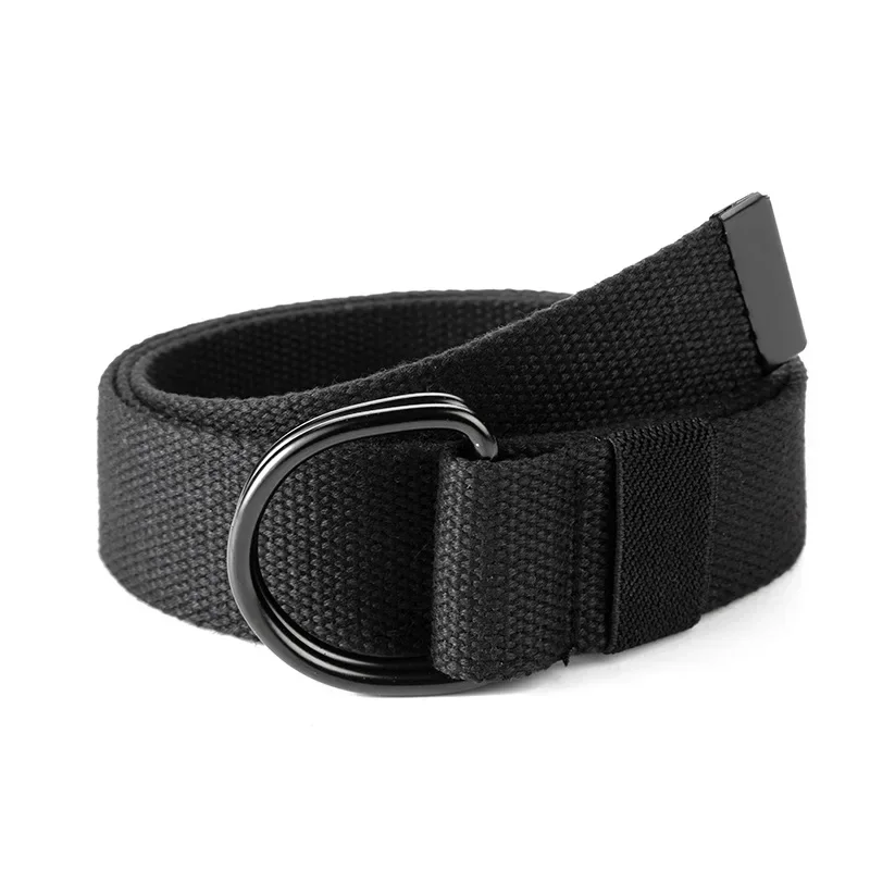 Leinwand Männer Gürtel Hohe Qualität Unisex Doppel D-Ring Schnalle Bund Casual Leinwand Weiblichen Gürtel Casual Sport Gürtel Taktische gürtel